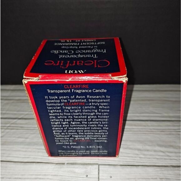 Avon Vintage Clearfire Transparent Fragrance Candle In Faceted Tulip Cup new - Picture 9 of 9